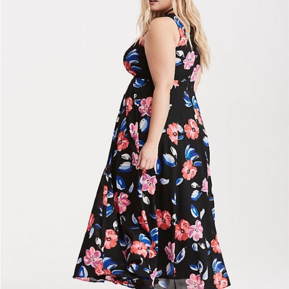 Torrid floral Georgette sleeveless maxi dress - Picture 4 of 10